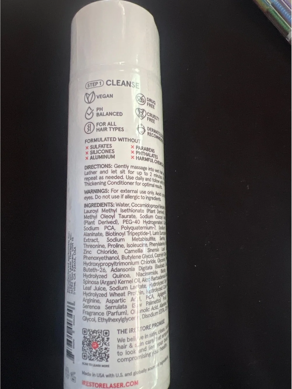 iRestore REVIVE Thickening Shampoo for Thinning Hair – 8 oz / 237 mL